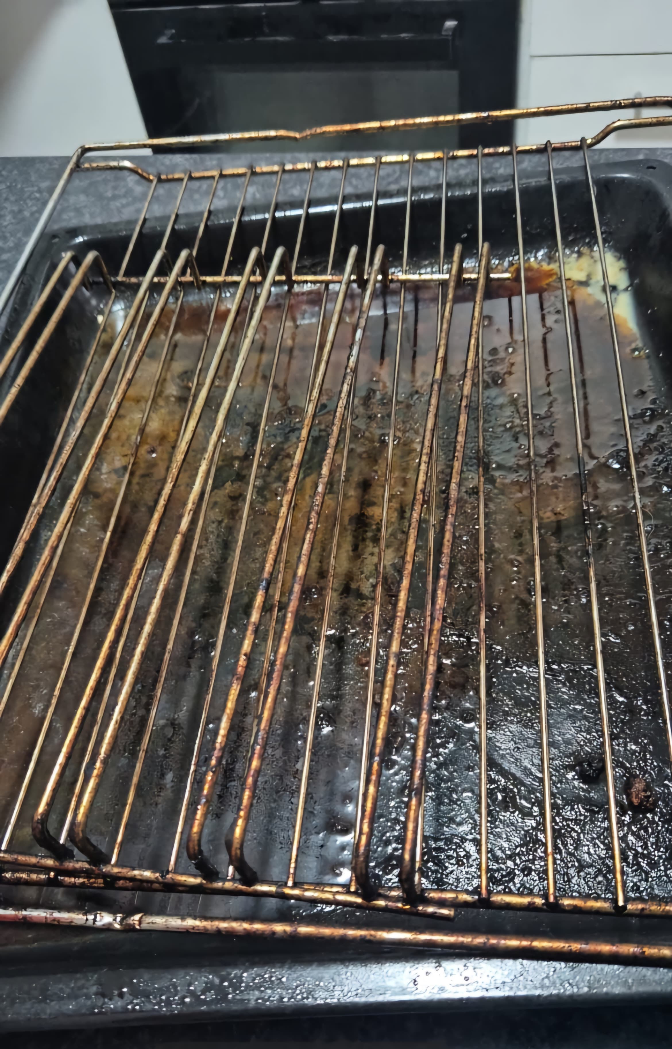 Grill before cleaning