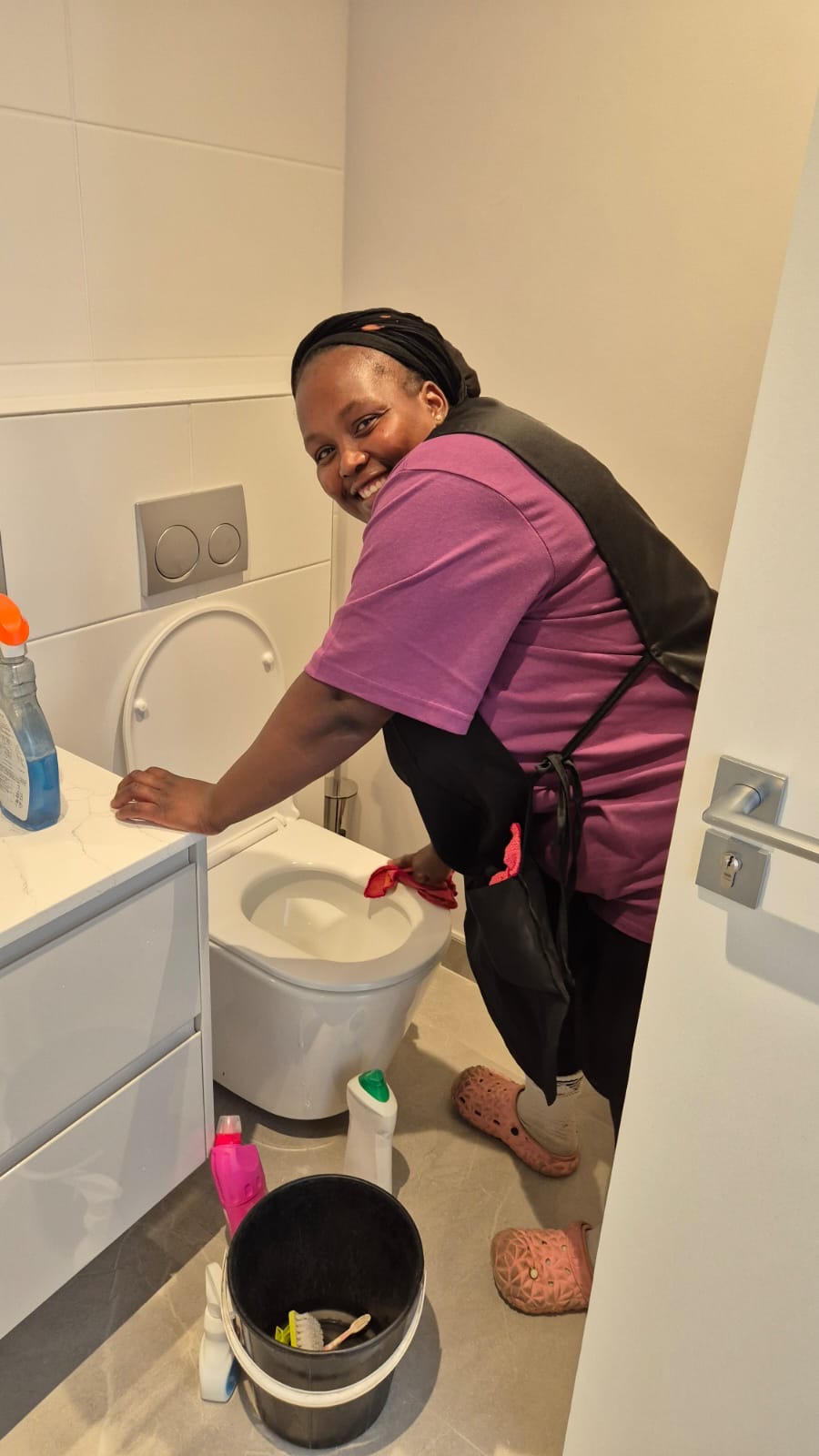 Cleaning in progress