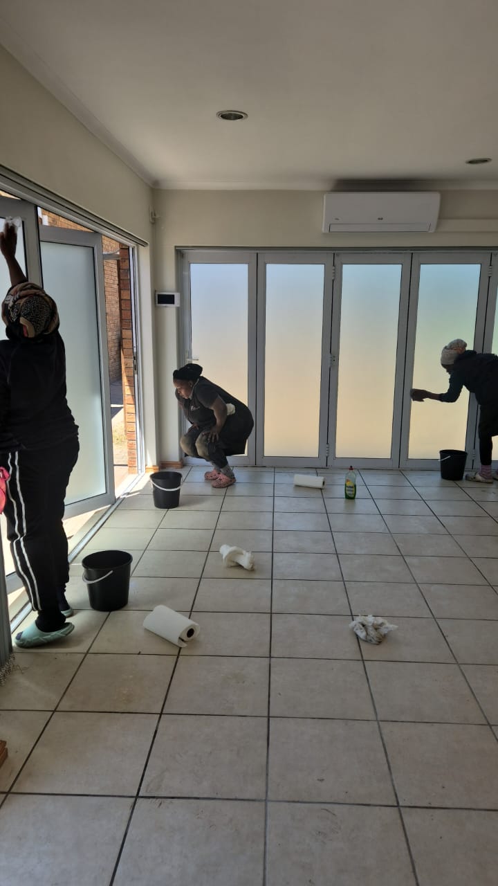 Cleaning in progress